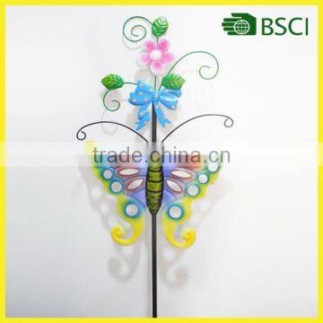 YS15371garden decoration shepherd hook with butterfly for garden decor