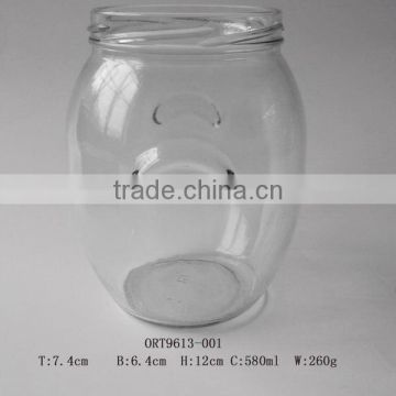 clear glass jars