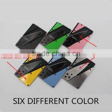 Special Gift for Men Six Color Stainless Steel With Metal Handle Portable Survival Blade Wallet Foldable Credit Card Knife photo-4