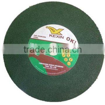 350*2.8*25.4mm green color cutting disc for stainless steel