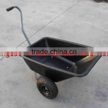 Double Wheel Garden Wheelbarrow (POLY TRAY)