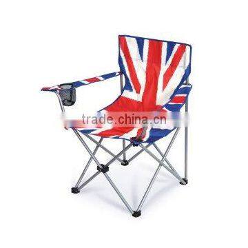 Folding Beach Chair With Flag Printing