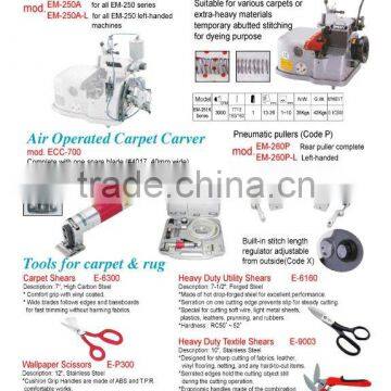 Heavy Duty Carpet Overedging machine & Butt Seamers