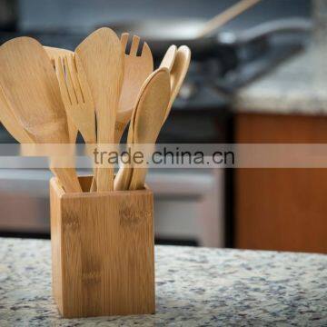 Wholesale bamboo kitchen utensils/Eco-firendly 11pieces bamboo kitchen utensils set