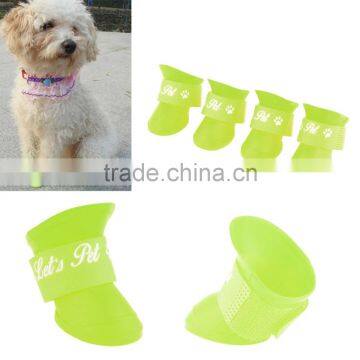 4PCS Waterproof Pet dog sandals spring and summer dog rain shoes small dogs teddy poodle boots Anti-Slip Paws Booties L