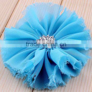 Handmade Shabby Chiffon Flower Clip for Kids Hair Accessories photo-3