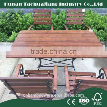 2017 New Outdoor Classical Cafe Table & Chairs Made of Bamboo