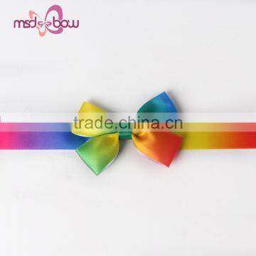 Pre-made Self Adhesive Rainbow Satin Ribbon Gift Bow for Box photo-3