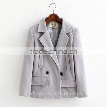 Wool & Blends Coats Parka Outerwear Winter Solid Long-sleeved Thick Woolen Women Winter Coat photo-2