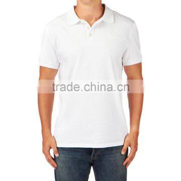 Custom 100% cotton slim fit golf polo shirt unisex white polo t shirt