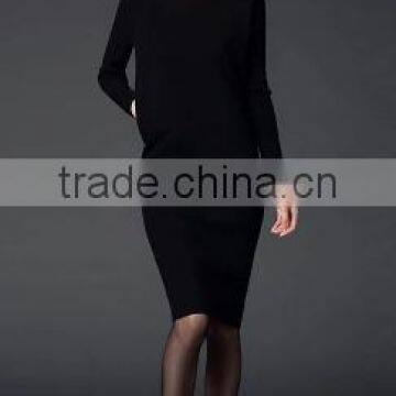 2016 Women Autumn Midi Long Sweater Knitted Wear Wrap Long Sleeve Slim Thin Pullover Skirts photo-3