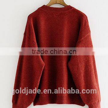 2016 New Korean Style Spring Winter Autumn Round Neck Long Sleeve Plain Women Sweater photo-4