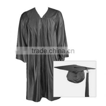 Black Graduation Gown With Cap High Quality photo-2