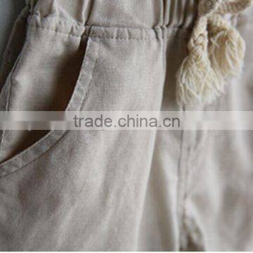 Newest Kids Boy LINEN Shorts Korean Version of Casual Pants photo-4