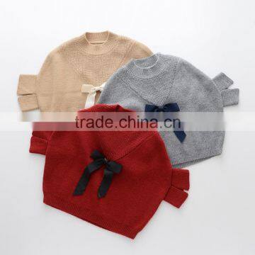 New model batwing sleeve hand knit childrens baby girls sweater outwear