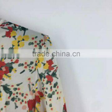 China Supplier Clearance Stock Lots Women Flower Print Chiffon Blouse photo-5