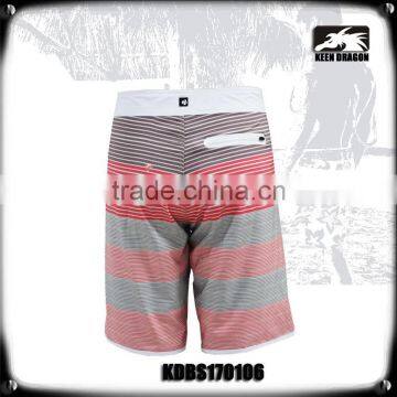 Mid-Length Stripes Board Shorts With Waterproof Pocket Keep Phones, Keys and Cash Dry photo-3