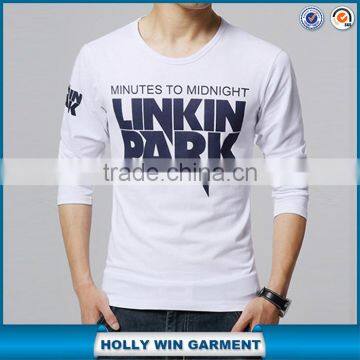 shirt factory mens long sleeve tshirt custom printing wholesale