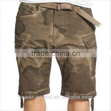 2016 men's cool enzyme stone wash camo print cargo shorts
