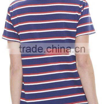 2017 Women Short Sleeve Fashion Cotton Rieder T-shirt Navy Stripe OEM Service photo-2