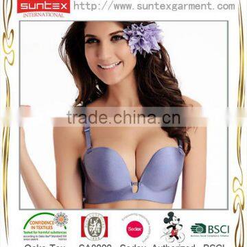 Reliable lady sexy bra solid blue bra underwear sedex OEKO bra supplier factory manufacture