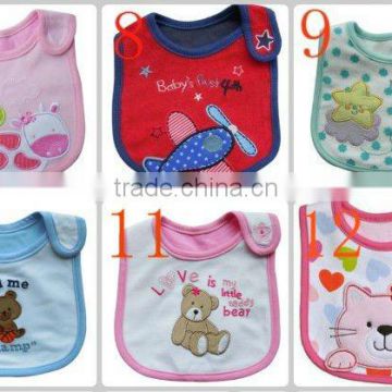 100% Cotton Baby Bibs, 3 Layers Baby Bibs