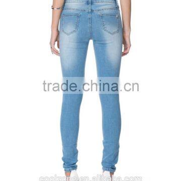 Wholesale Mid Rise Jeans Skinny-leg Cut Cotton Jeans Women photo-4