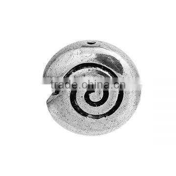 Zinc Based Alloy Spacer Beads Antique Silver Spiral