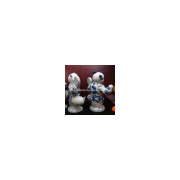 Set of 4 Small Boy Porcelain Figurine WRYEQ10 photo-3