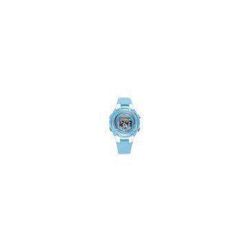 Aqua Blue LCD Digital Sport Wrist Watches China Movement / Japan Battery