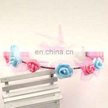 FG-0008 wholesale bridal wedding artificial wicker flower garland/ flower head wreath