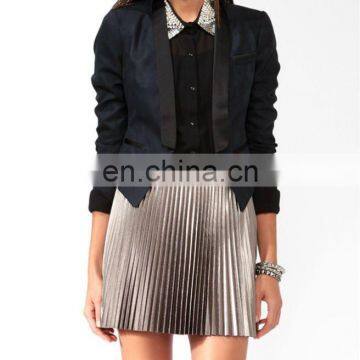 CHEFON Sueded Contrast Trimmed Blazer Women CFB0008