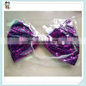 Cheap Self Tie Party Fancy Dress Sequin Large Bow Ties HPC-3109 photo-4