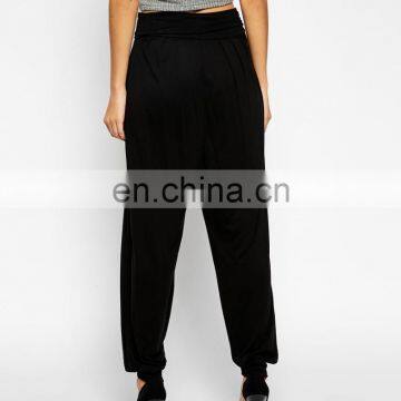 Fashion elastic band leg open women's harem pants