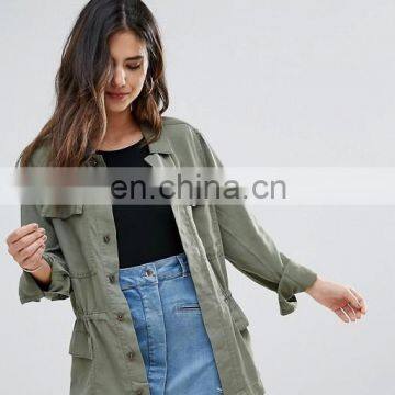 Wholesale Ladies Winter Jacket Custom Women Clothes Woman Army Green Winter Bomber Jacket photo-2