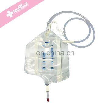 Portable Plastic Urine Bag With Hanger Mechanism, Bed Sheet and Tube