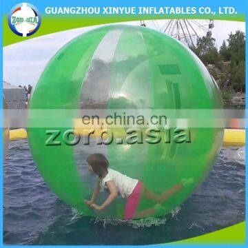 2017 Most popular colorful big aqua water balloon / inflatable aqua ball for water games