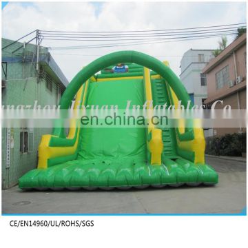 polular giant green inflatable slide toboganes inflables