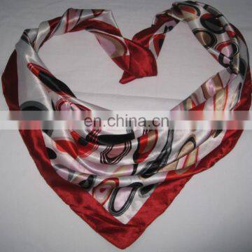 2012 customize hot seller fashionable silklike colorful printing stain bandana /handkerchief