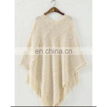 Indian Handmade Ladies Casual Ladies Sleeve Cloak Cape Coat Woolen Poncho Warm Shawl Sweater Outwear photo-3