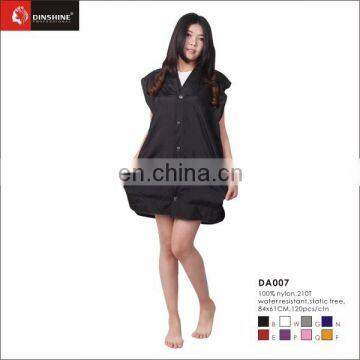 Nylon Salon Smock Barber Lady's Coat Hairdressing Smock- Black