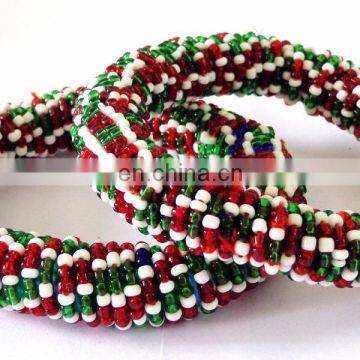 Indian Traditional Pearl Beaded Bangles-Party Wear Bangles-Fashion Wear Bangles-Afghani Bangles-Boho Hippie-Belly Dance Bangles photo-5