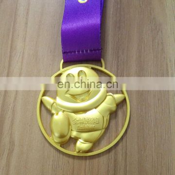 High quality gold 3D cut out medal with lanyard