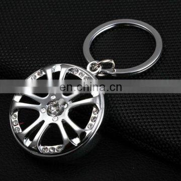 DIE CAST PROMOTION GIFT DECORATIVE CRYSTAL TYRE KEY RING CHAIN