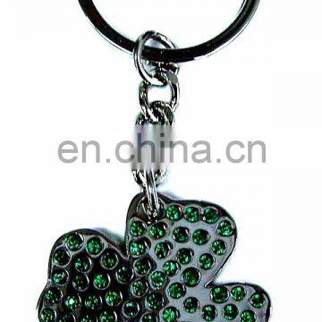 clover leaf metal stamping keychain/stamping metal keychain/promotional cloevr leaf keychain