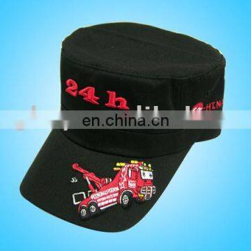 3 panel cotton twill cartoon army style hat