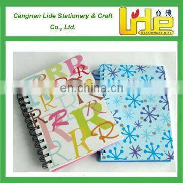 2016 wenzhou wholesale lovely beautiful colorful notebook/school notebook/sketchbooks, spiral notebook with custom printing