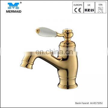 High-end Single handle deck mounted free lead luxury fancy basin mixer faucet