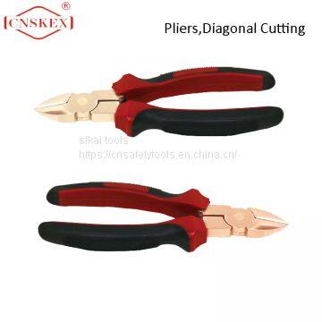 Non Sparking Tools Explosion-proof Pliers Diagonal Cutting Aluminum Bronze Manual Tools 6\