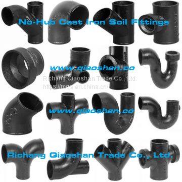 Upright Wye of CISPI 301 ASTM A888 No-Hub Cast Iron Soil Fittings for Sanitary and Storm Drain, Waste and Vent Pipes photo-3